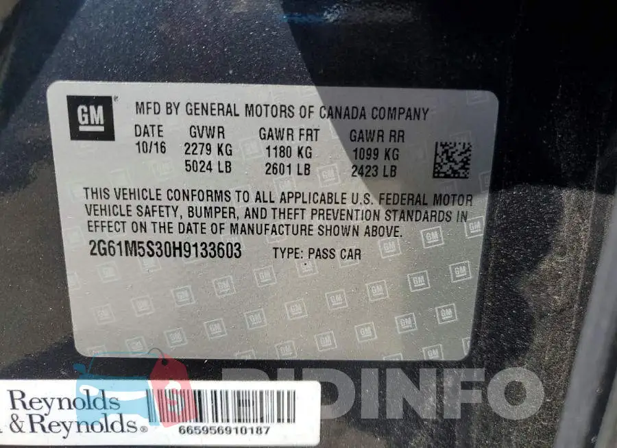 2G61M5S30H9133603 Photo# 13