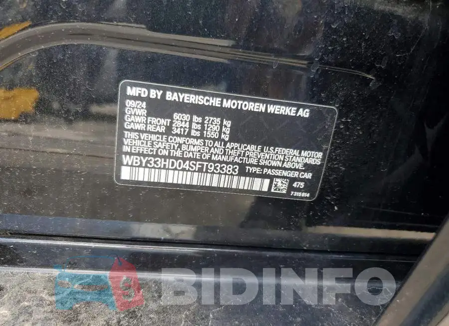 WBY33HD04SFT93383 Photo# 12