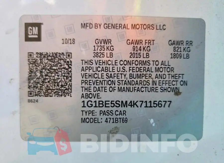 1G1BE5SM4K7115677 Photo# 12