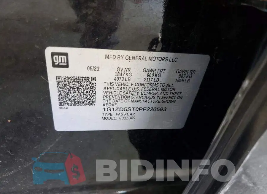 1G1ZD5ST0PF220593 Photo# 13
