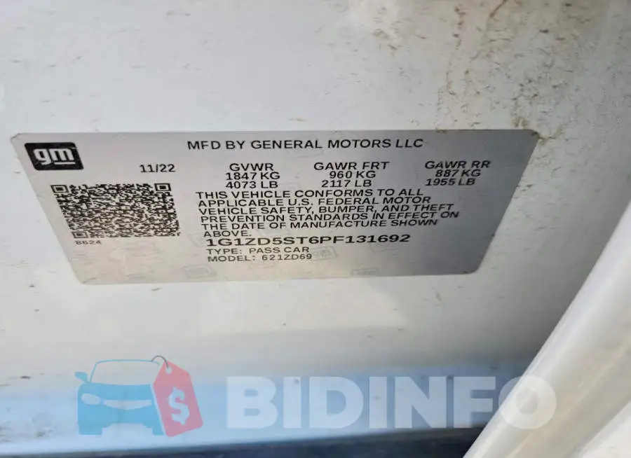 1G1ZD5ST6PF131692 Photo# 12