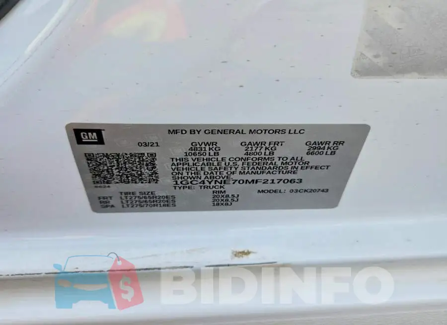 1GC4YNE70MF217063 Photo# 12