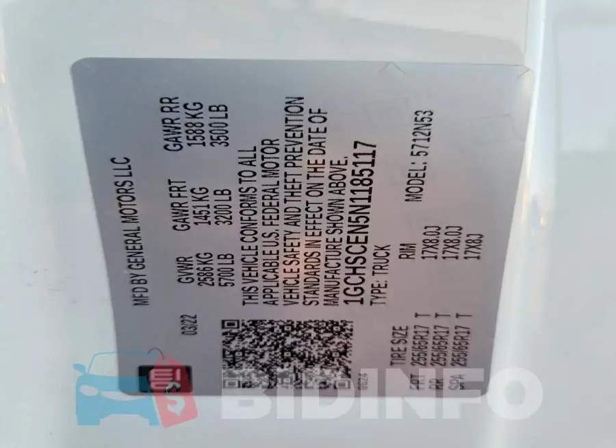 1GCHSCEN5N1185117 Photo# 13