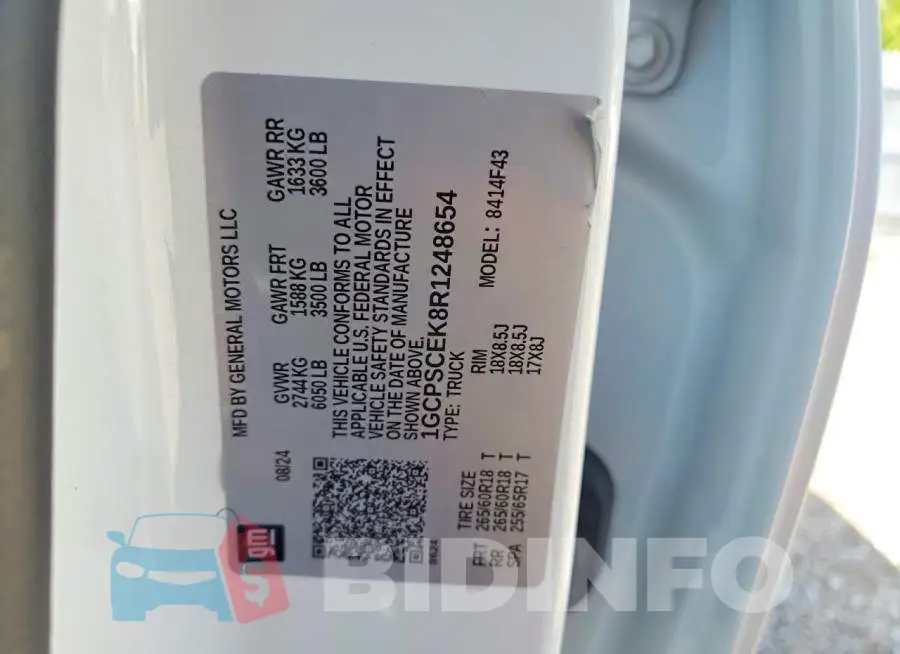 1GCPSCEK8R1248654 Photo# 12