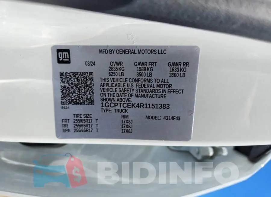 1GCPTCEK4R1151383 Photo# 12