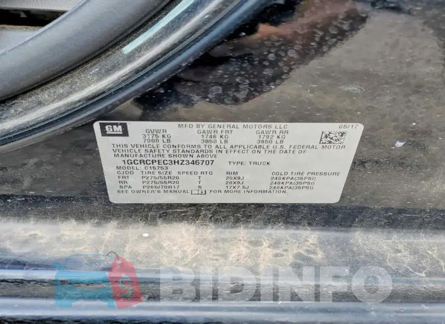 1GCRCPEC3HZ346707 Photo# 12