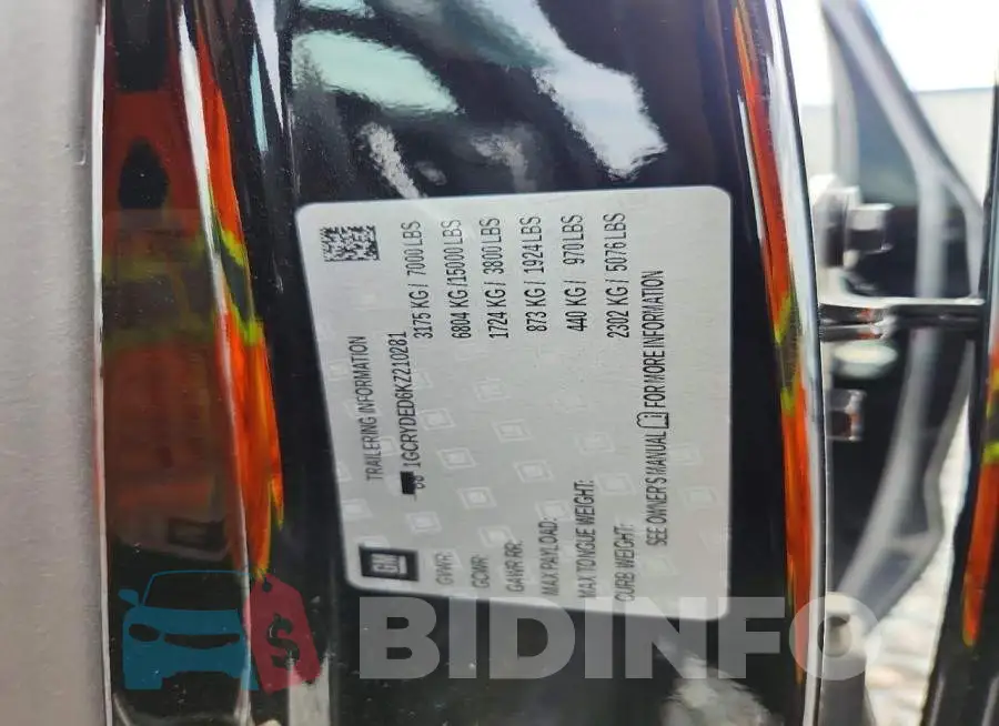 1GCRYDED6KZ210281 Photo# 12