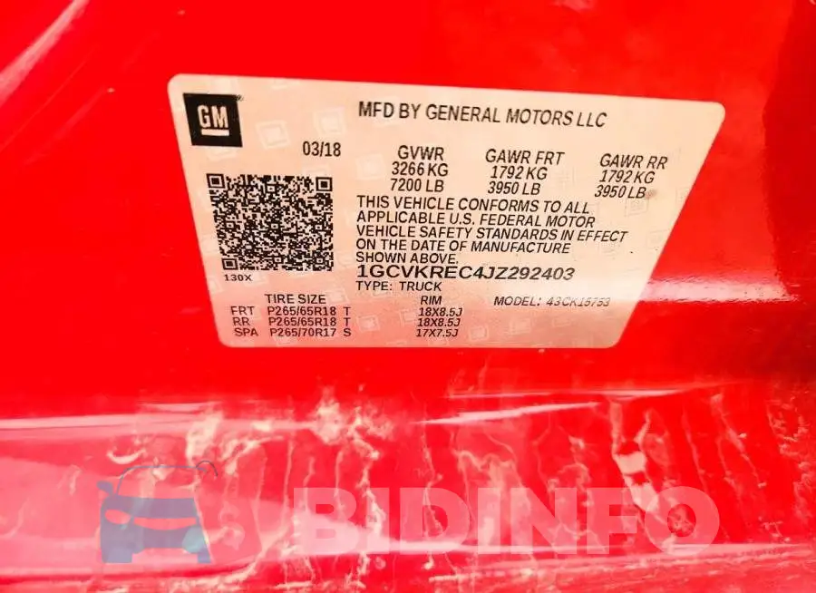 1GCVKREC4JZ292403 Photo# 12