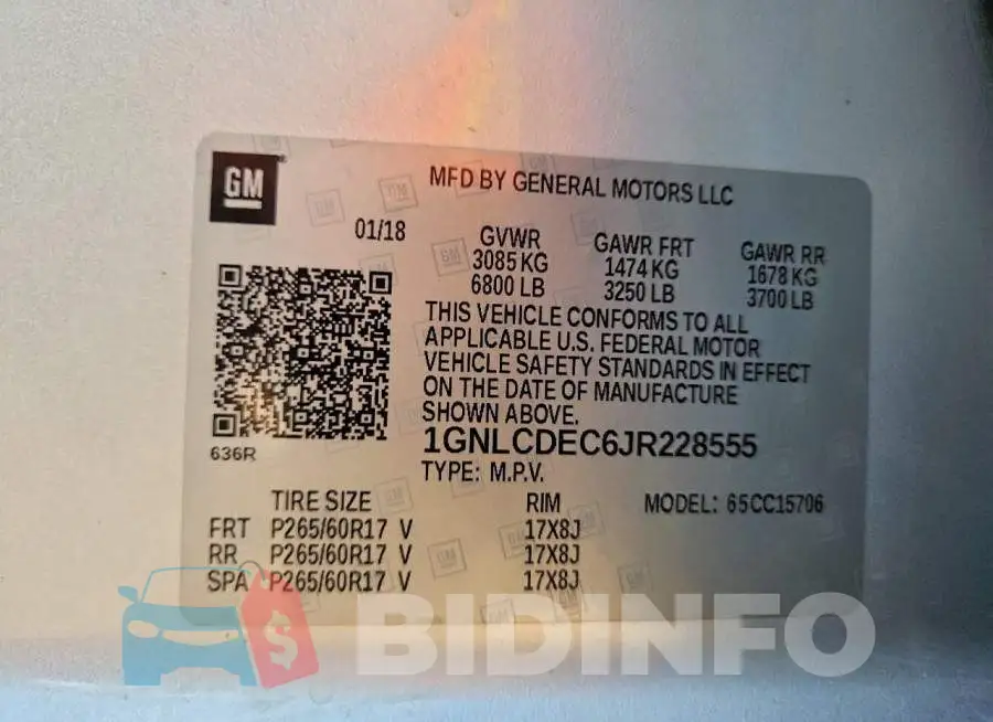 1GNLCDEC6JR228555 Photo# 13