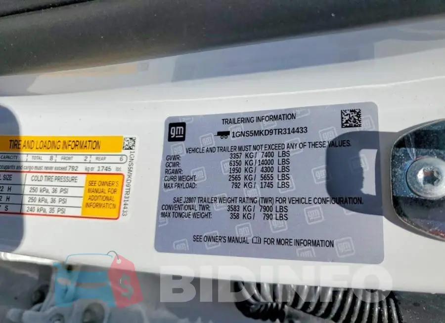 1GNS5MKD9TR314433 Photo# 13