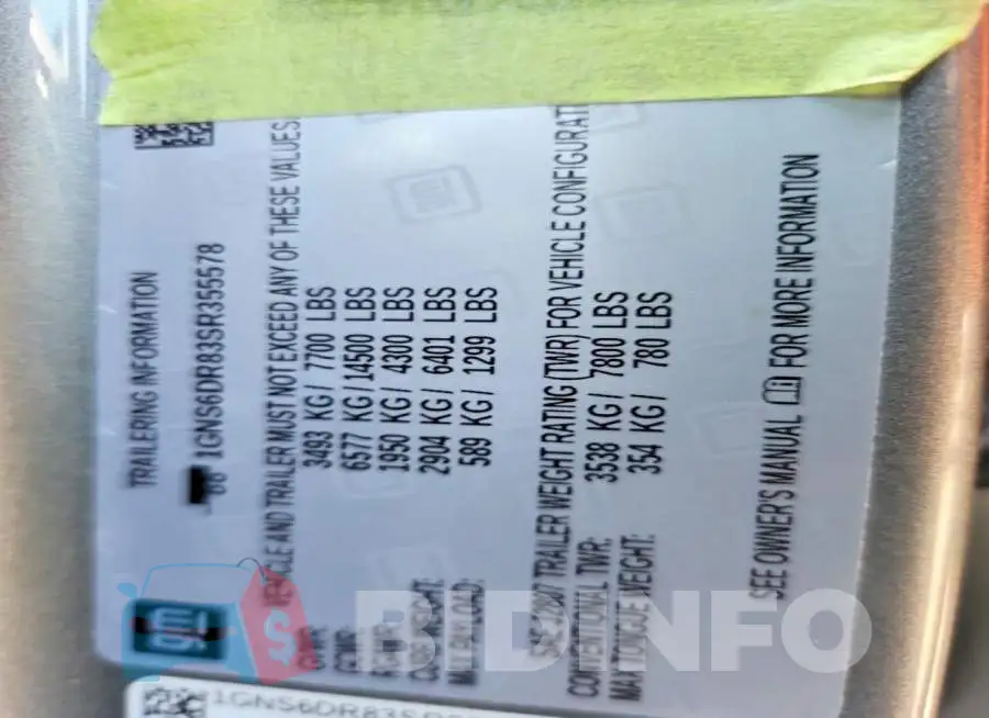 1GNS6DR83SR355578 Photo# 13