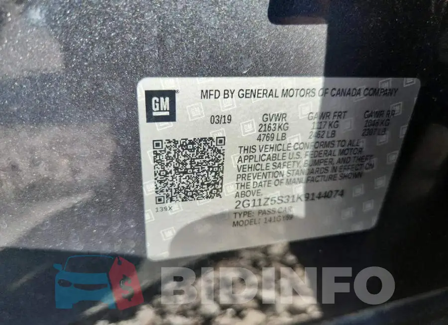 2G11Z5S31K9144074 Photo# 12
