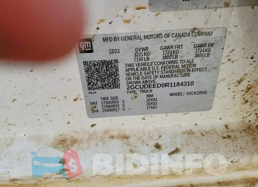 2GCUDEED0R1184310 Photo# 12