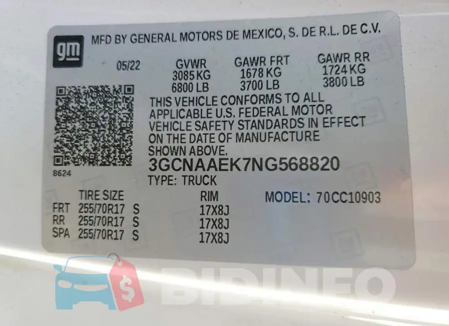 3GCNAAEK7NG568820 Photo# 12