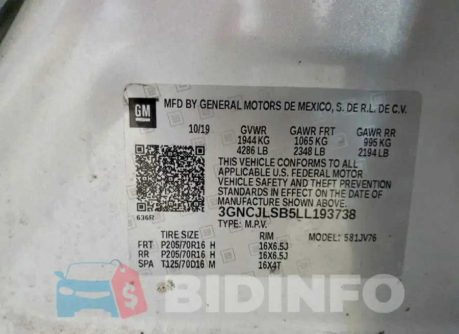 3GNCJLSB5LL193738 Photo# 13
