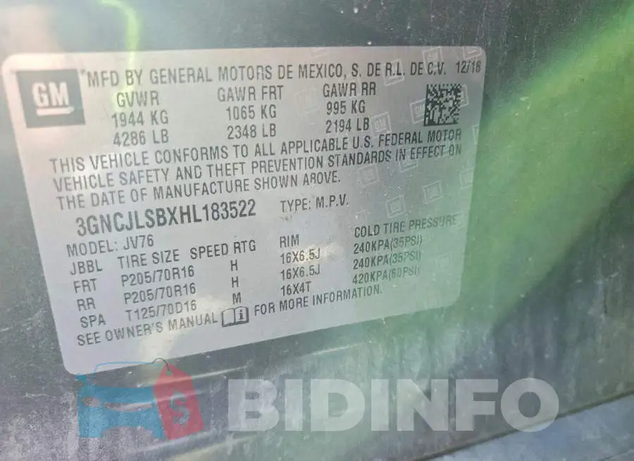 3GNCJLSBXHL183522 Photo# 13