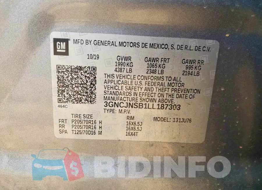 3GNCJNSB1LL187303 Photo# 13