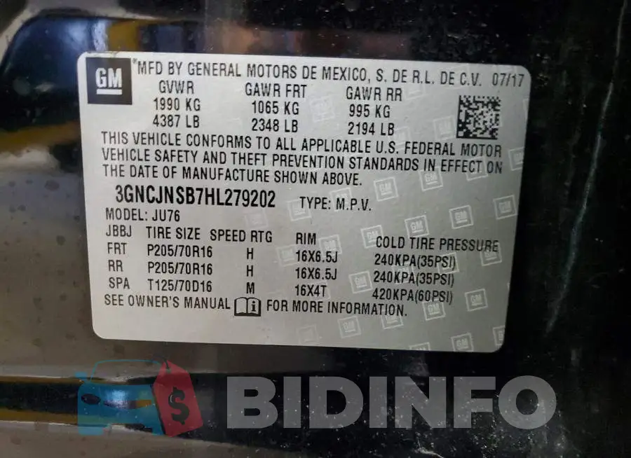 3GNCJNSB7HL279202 Photo# 13