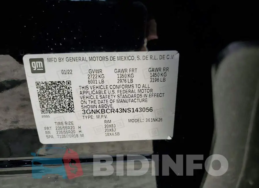 3GNKBCR43NS143056 Photo# 13