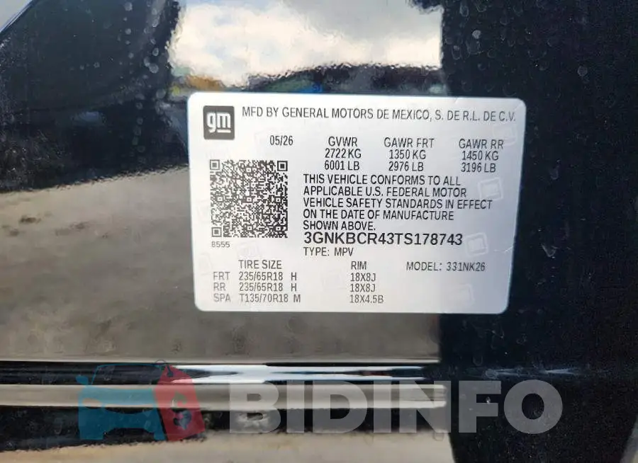 3GNKBCR43TS178743 Photo# 13