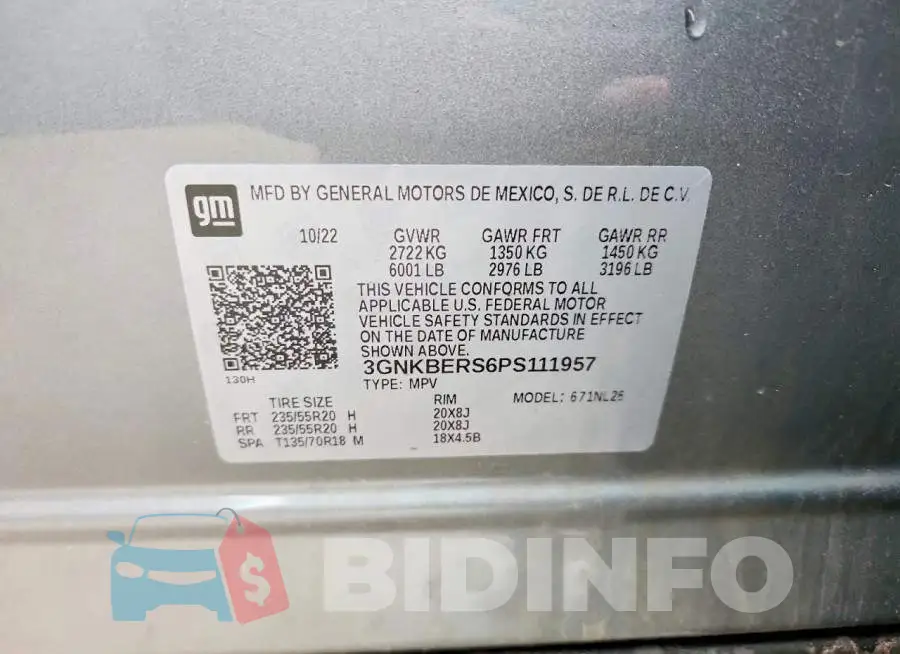 3GNKBERS6PS111957 Photo# 13