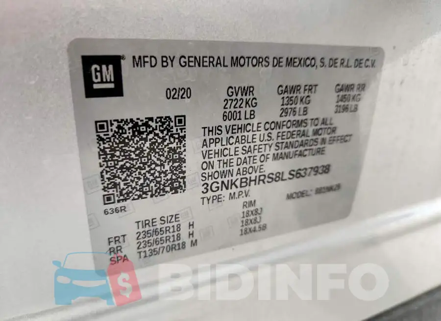 3GNKBHRS8LS637938 Photo# 13