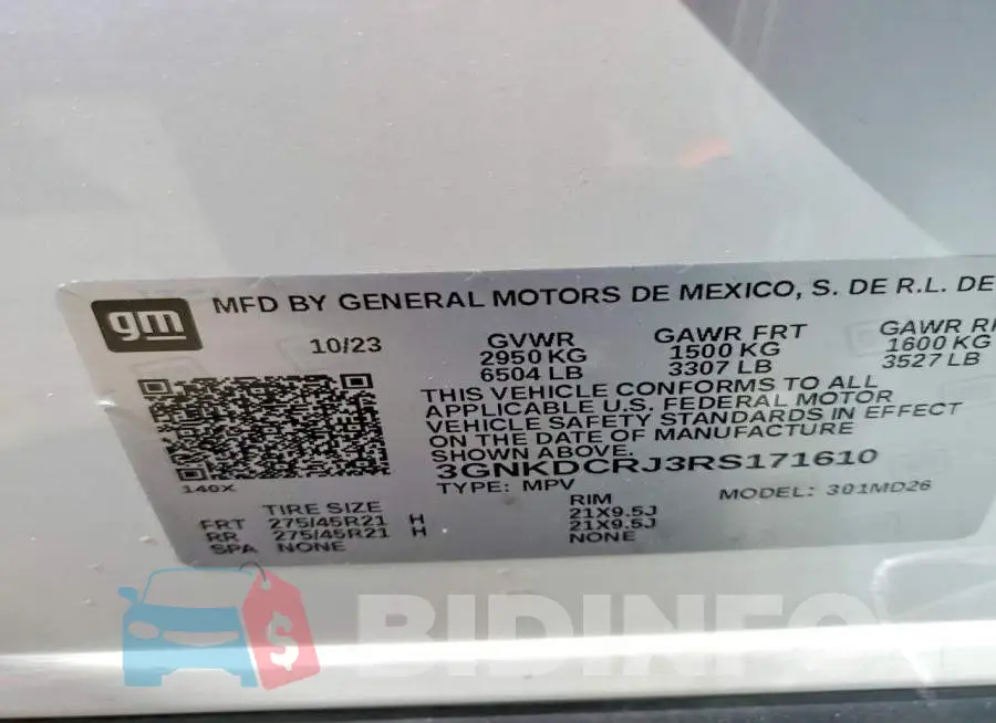 3GNKDCRJ3RS171610 Photo# 13