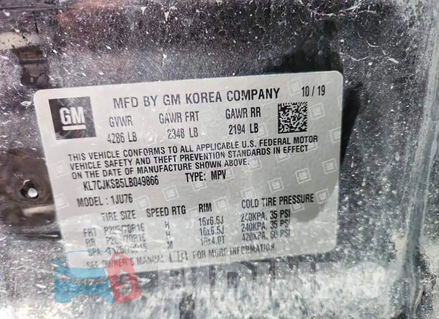 KL7CJKSB5LB049866 Photo# 13