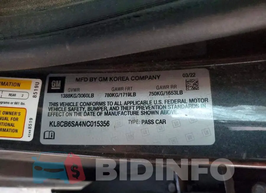 KL8CB6SA4NC015356 Photo# 13