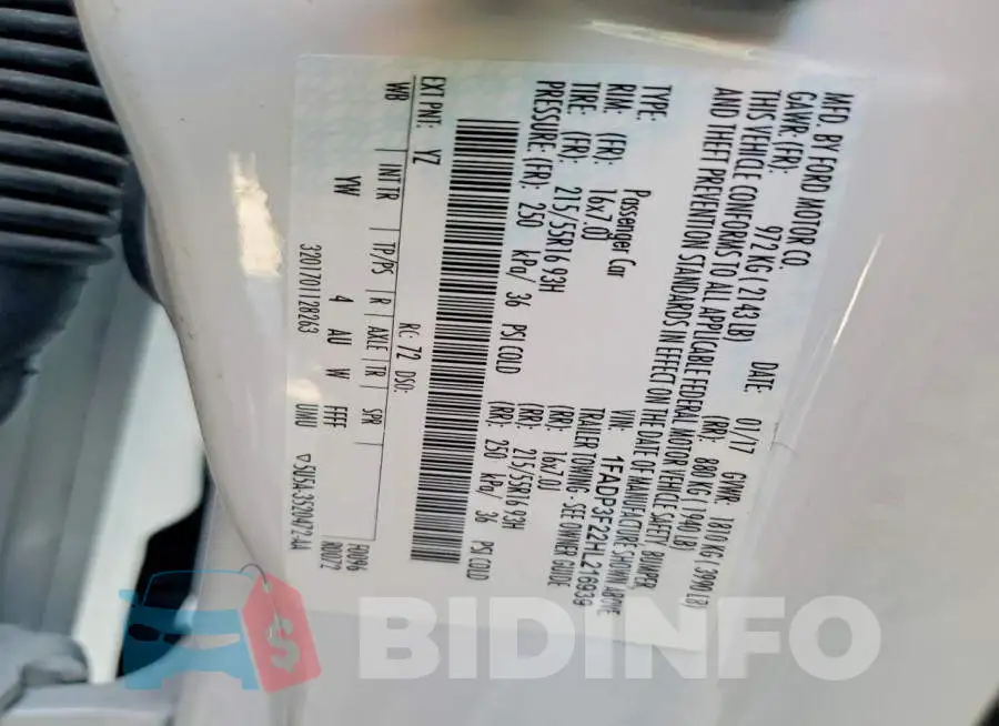 1FADP3F22HL216939 Photo# 12