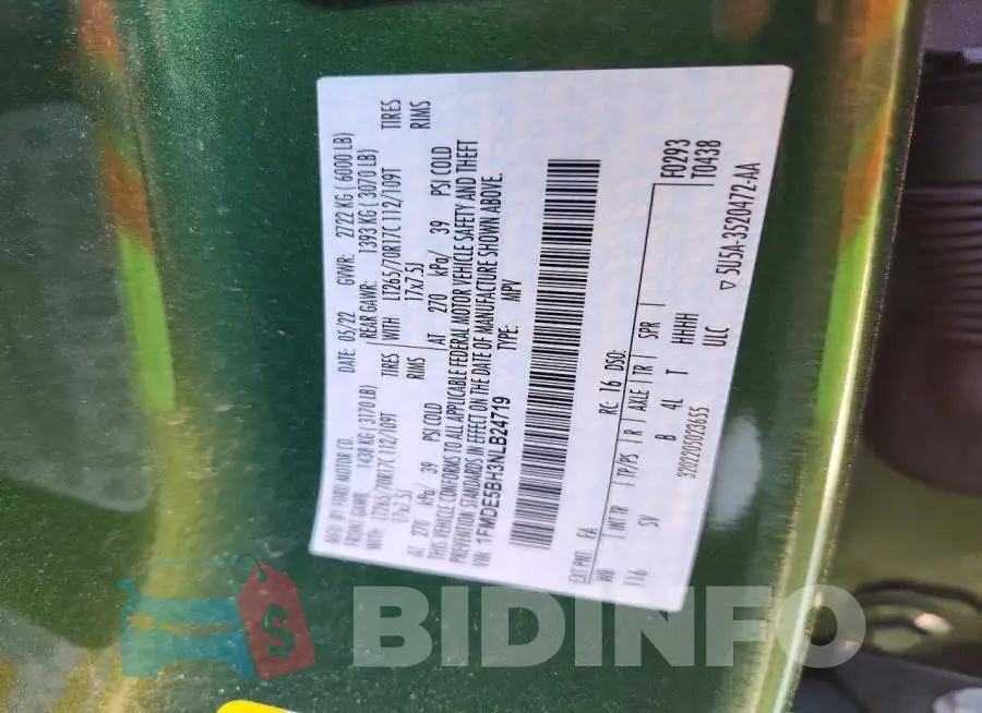 1FMDE5BH3NLB24719 Photo# 13