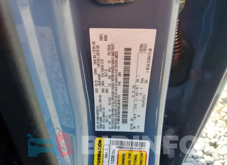 1FMDE8BH5SLB36772 Photo# 14