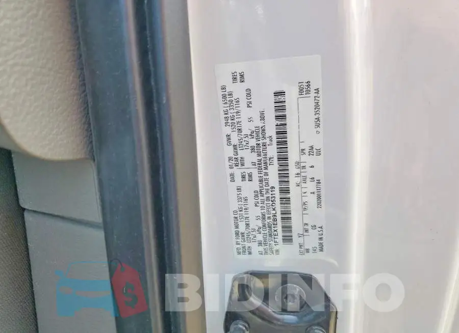 1FTEX1EB9LKD53119 Photo# 12