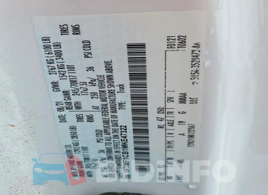 1FTMF1CB1MKE47322 Photo# 12