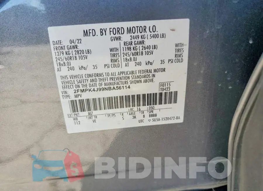 2FMPK4J99NBA56114 Photo# 12