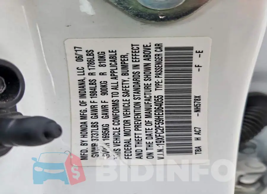 19XFC2F59HE064055 Photo# 12