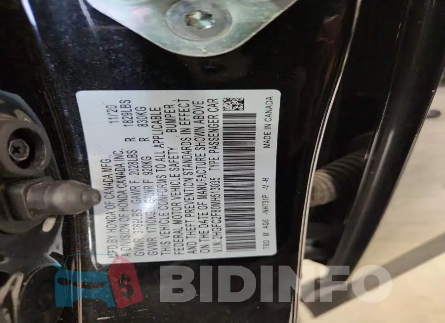 2HGFC2F80MH513035 Photo# 12