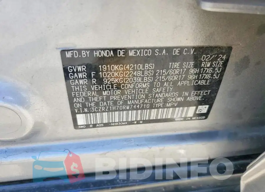 3CZRZ1H70RM744710 Photo# 14