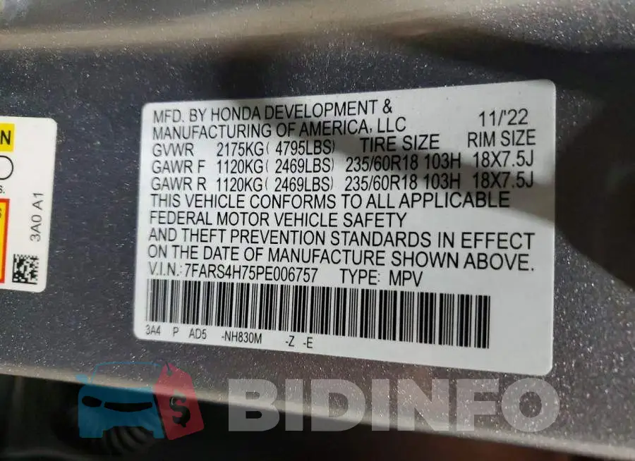 7FARS4H75PE006757 Photo# 13