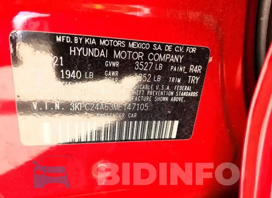 3KPC24A63ME147105 Photo# 12