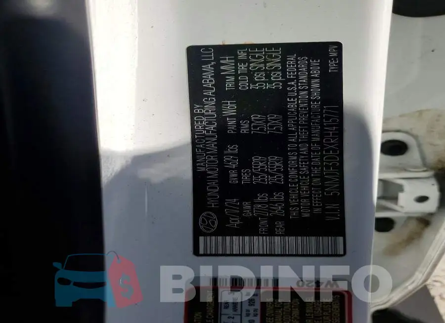 5NMJF3DEXRH415771 Photo# 13