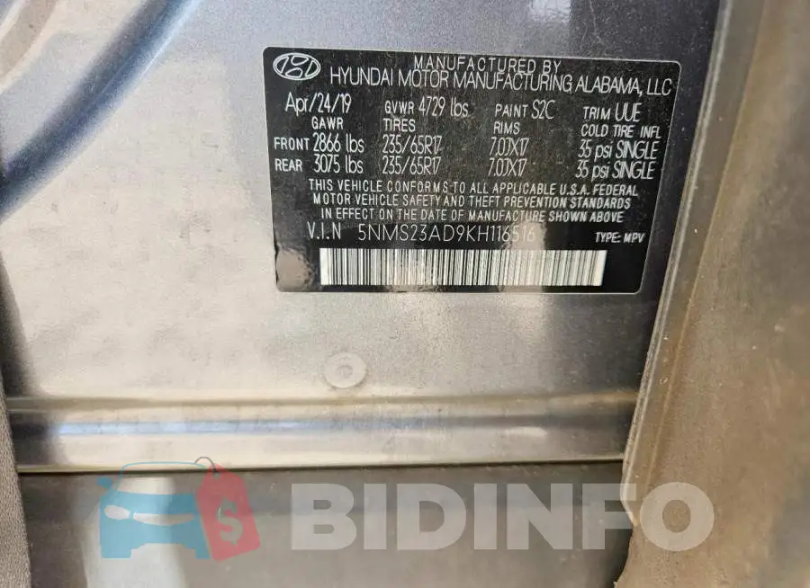 5NMS23AD9KH116516 Photo# 14