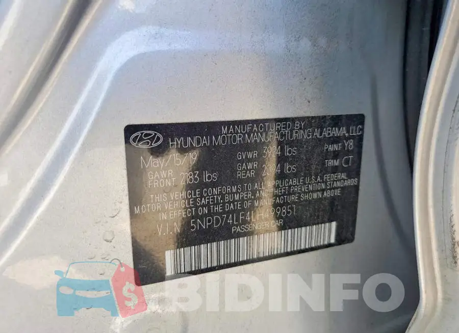 5NPD74LF4LH499851 Photo# 12