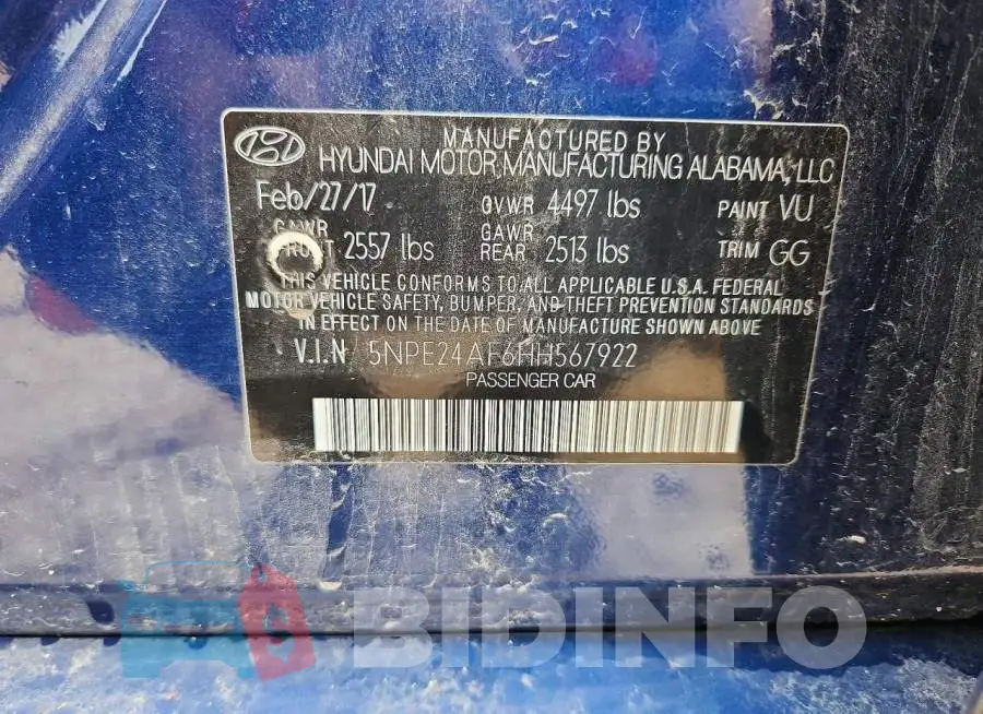 5NPE24AF6HH567922 Photo# 12