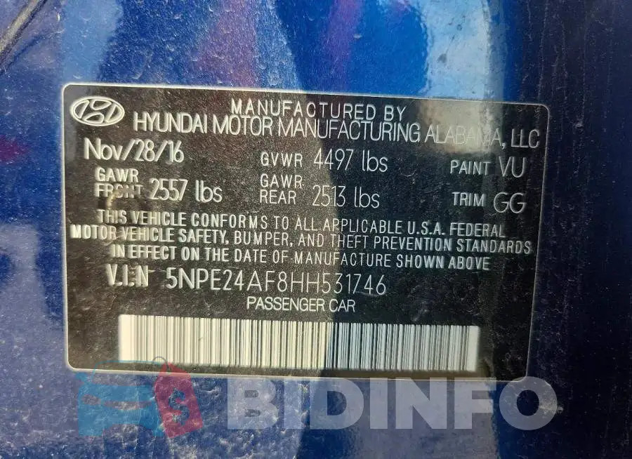 5NPE24AF8HH531746 Photo# 12
