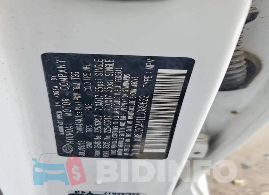 KM8J2CA41LU089622 Photo# 13