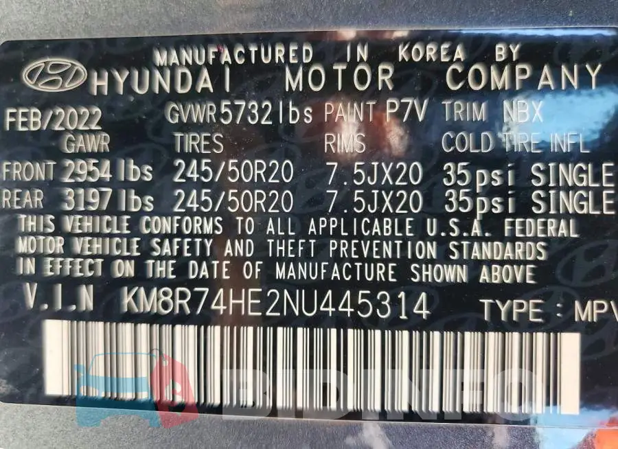 KM8R74HE2NU445314 Photo# 13