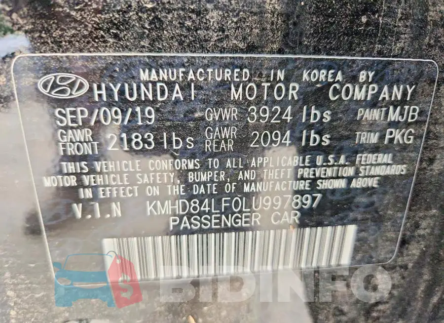 KMHD84LF0LU997897 Photo# 13