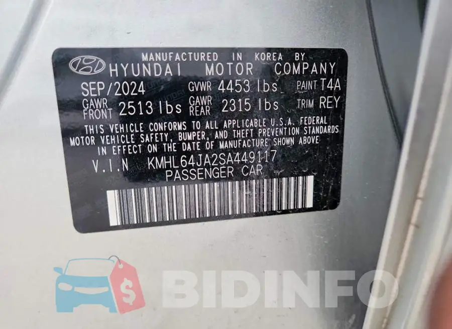 KMHL64JA2SA449117 Photo# 12