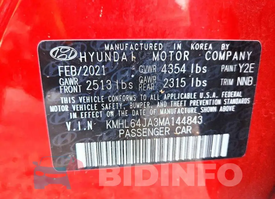 KMHL64JA3MA144843 Photo# 12